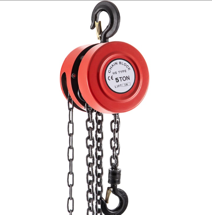 5 Ton Chain Pulley Block – Robust Hand Chain Hoist 3m Lift, 10mm Dia Alloy Chain | 37kg Weight, Safety Latch Hooks | UAE Heavy Construction & Crane Rigging Power Lifter 